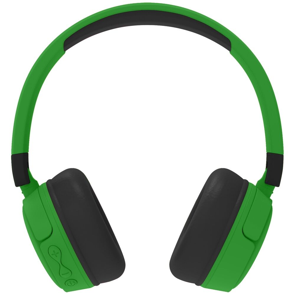 Casque Minecraft Bluetooth pour enfants avec design coloré et confortable sur fond blanc