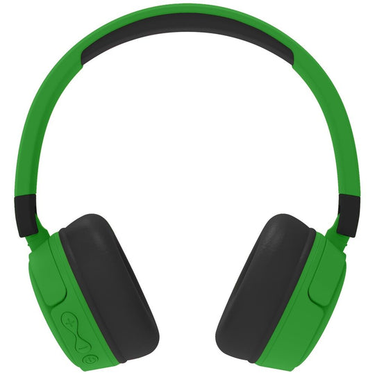 Casque Minecraft Bluetooth pour enfants avec design coloré et confortable sur fond blanc