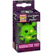 Vue latérale du porte-clés FUNKO Pocket POP Radioactive Foxy montrant la finesse des détails et la qualité de fabrication