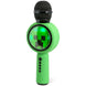 Microphone avec fonction changement de voix et design Minecraft coloré