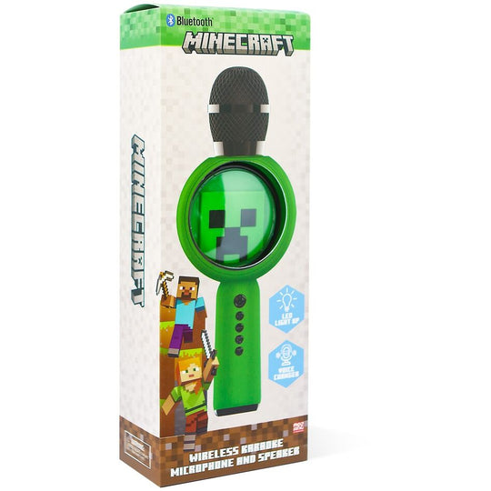 Microphone Bluetooth Minecraft avec packaging et accessoires inclus