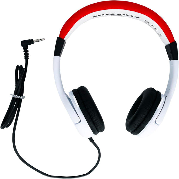 Casque Hello Kitty avec coussinets doux et bandeau ajustable pour un confort optimal lors de longues écoutes