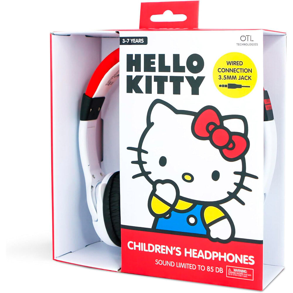 Présentation du casque Hello Kitty avec fonction Bluetooth et annulation active du bruit ANC activée