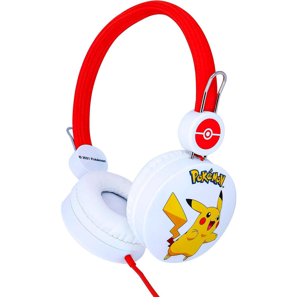 Vue latérale du casque OTL TECHNOLOGIES avec logo Pikachu et structure légère adaptée aux enfants