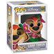 Détail de la figurine Funko POP Timon Luau montrant les couleurs vives et les accessoires traditionnels hawaïens