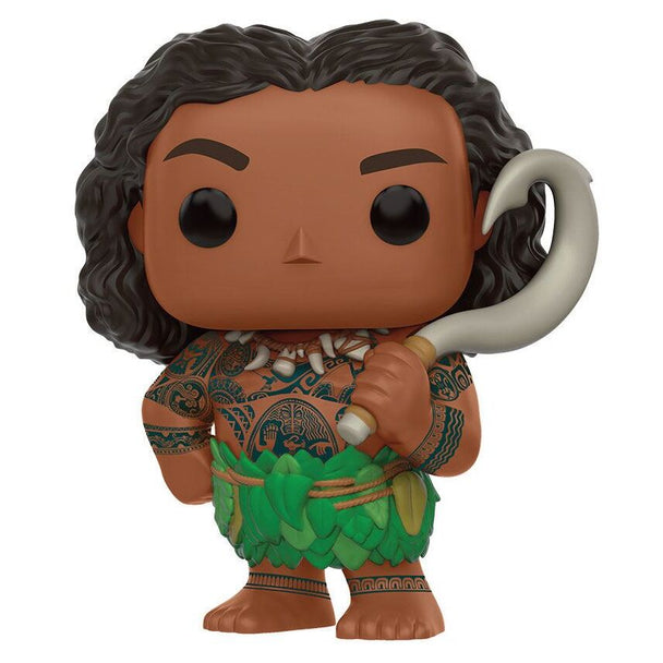 Vue rapprochée de la figurine Maui Funko POP avec détails précis et couleurs vives