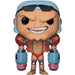 Figurine Funko POP Franky de One Piece en vinyle de 9 cm, vue avant dans sa boîte cadeau officielle