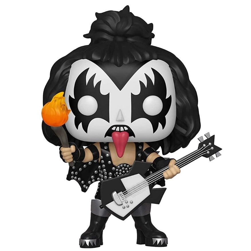 Boîte d'emballage de la figurine Funko POP KISS The Demon montrant le logo officiel et design collector