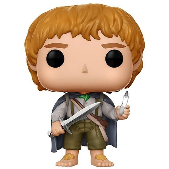 Détail de la figurine Samwise Gamgee Funko POP montrant l'effet phosphorescent dans l'obscurité