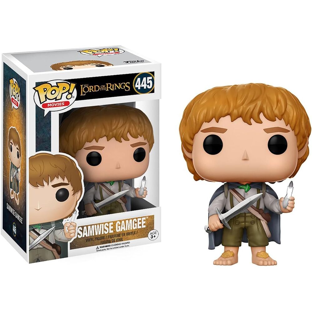 Emballage collector de la figurine Funko POP Samwise Gamgee avec logo officiel Le Seigneur des Anneaux