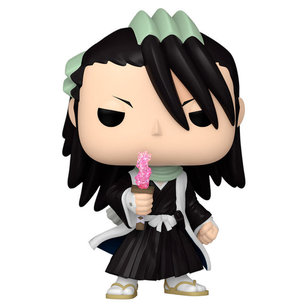 Vue rapprochée de la figurine Funko POP Byakuya Kuchiki avec détails soignés et couleurs fidèles au personnage