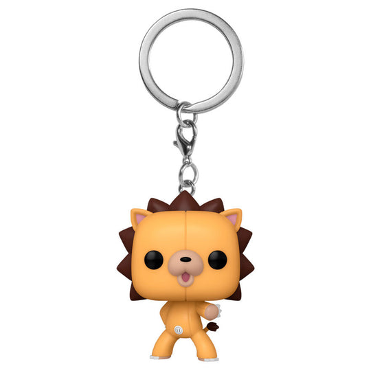Porte-clés Funko Pocket POP représentant Kon de Bleach en gros plan avec détails colorés