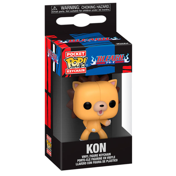 Vue latérale du porte-clés Kon Pocket POP Funko montrant son attache métallique solide