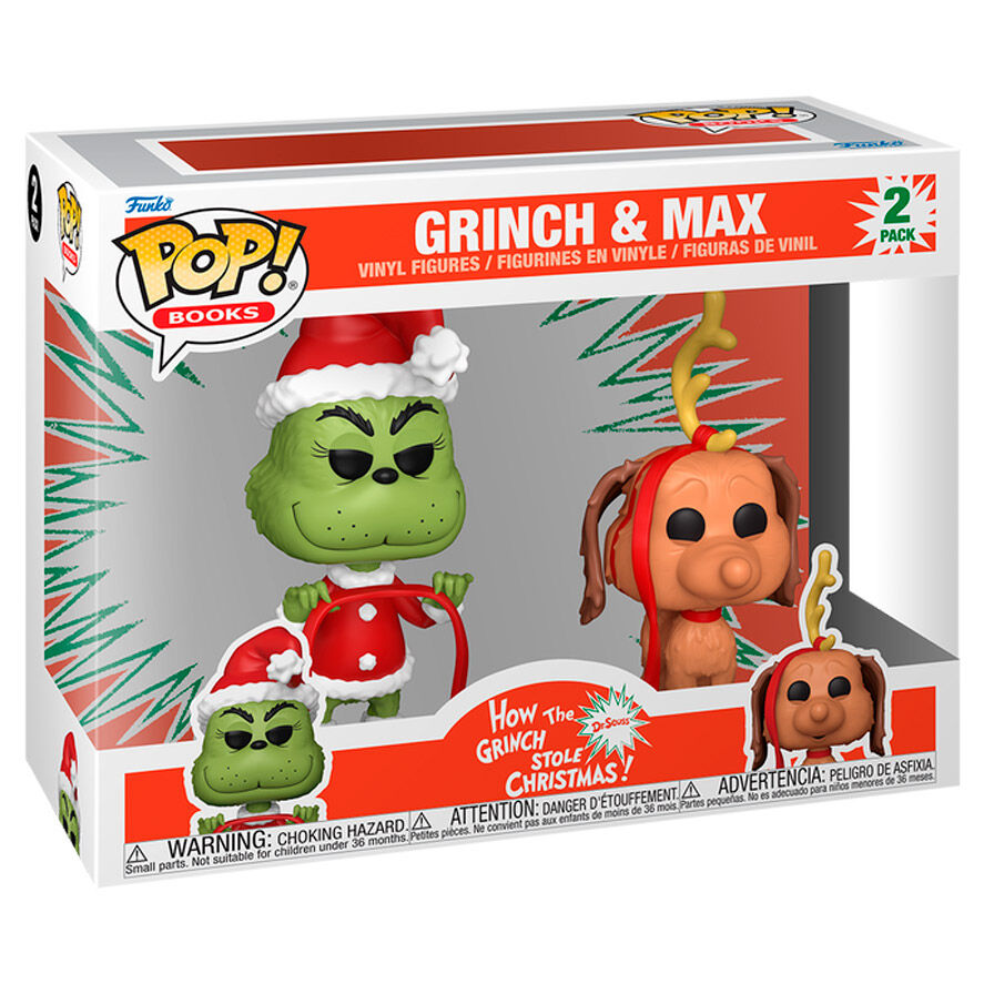 Figurine Funko POP de Max, le chien fidèle du Grinch, avec ses grandes oreilles et son sourire attachant.