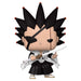 Vue rapprochée de la figurine Funko POP Kenpachi Zaraki montrant les détails du visage et de la tenue