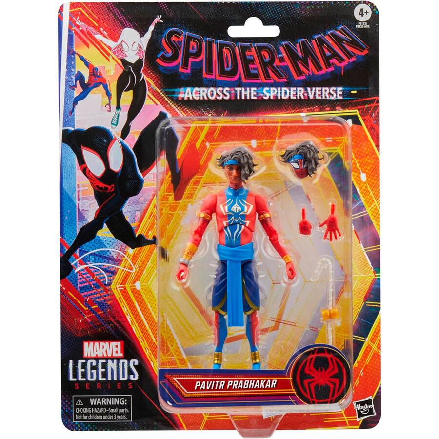 Figurine articulée Marvel Spider-Man Pavitr Prabhakar 15cm vue de face avec costume détaillé