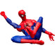 Figurine Spider-Man Peter Parker en pose dynamique sur fond blanc, 15cm