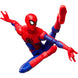 Zoom sur le visage détaillé de la figurine Spider-Man Peter Parker de 15cm