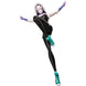 Figurine Spider-Gwen en pose de combat avec arrière-plan blanc uniforme