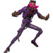 Angle latéral de la figurine articulée Spider-Man Miles Morales mettant en valeur la texture du costume