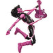 Profil latéral de la figurine Spider-Punk 15cm montrant les articulations