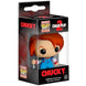 Porte-clés FUNKO Pocket POP représentant Chucky du film Child's Play 2 avec détails colorés et expression menaçante
