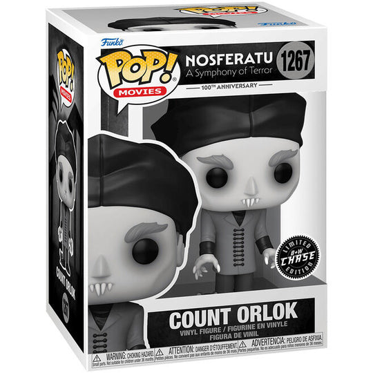 Vue latérale de la figurine Funko POP Nosferatu 100th Chase montrant les détails du design en vinyle