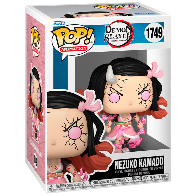 Figurine Funko POP Nezuko Kamado de Demon Slayer, vinyle 9 cm, vue de face avec détails du costume traditionnel