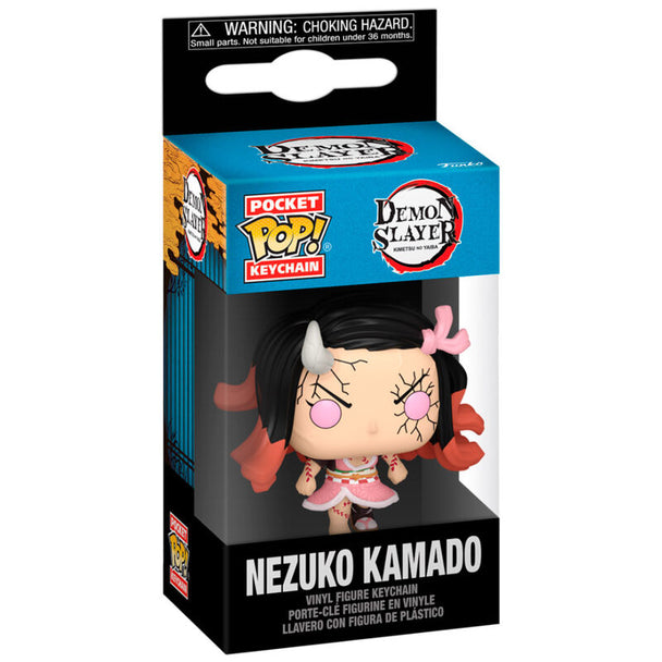 Porte-clés Pocket POP FUNKO représentant Nezuko Kamado de Demon Slayer, vue de face avec détails colorés