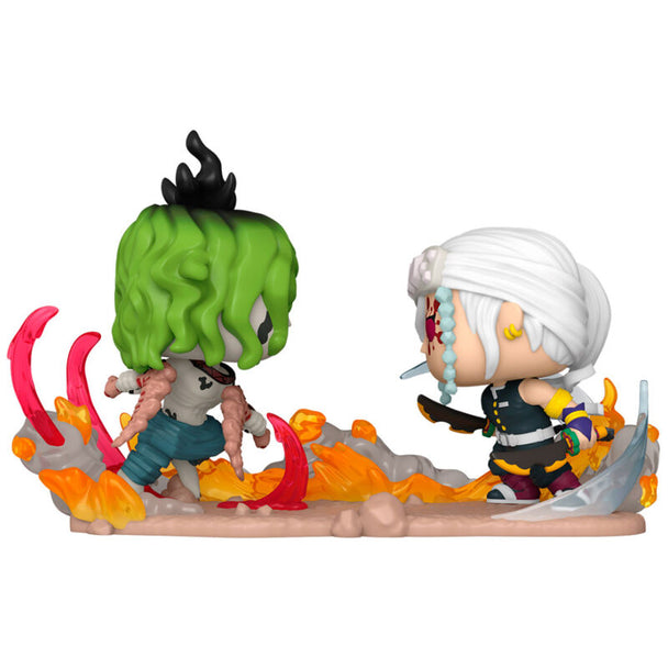 Figurine POP FUNKO de Gyutaro, personnage emblématique de Demon Slayer, avec détails soignés