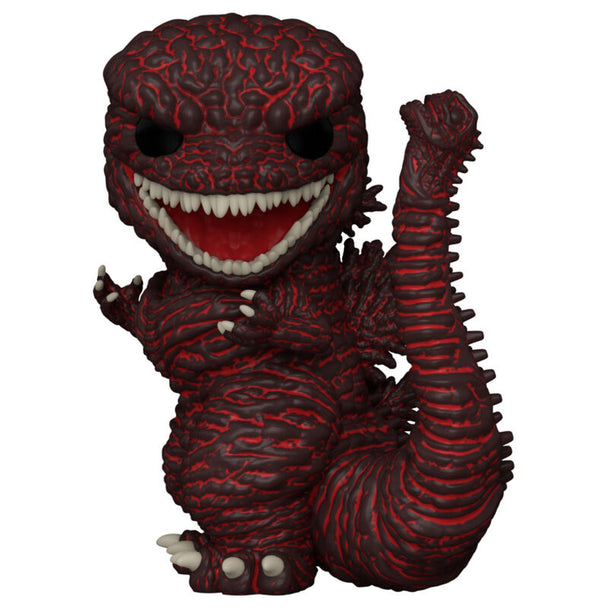 Vue latérale de la figurine Funko POP Godzilla 2016 montrant les textures et couleurs fidèles au film