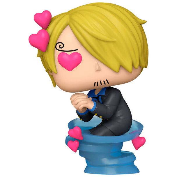 Vue détaillée de la figurine Funko POP Sanji One Piece, personnage en vinyle avec packaging collector