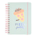 Couverture rigide du cahier Pusheen Foodie A5 ERIK avec illustration colorée et fermeture élastique