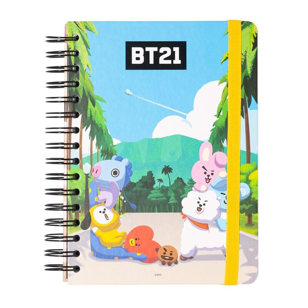 Vue de face du cahier BT21 A5 ERIK avec couverture rigide et design coloré