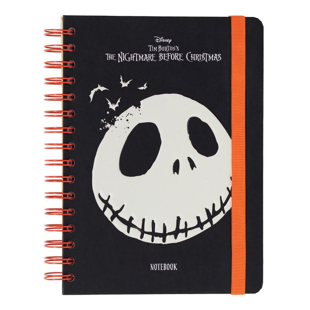 Vue de face du cahier A5 Disney L'Étrange Noël de Monsieur Jack avec couverture rigide et design coloré