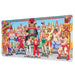 Vue rapprochée du tapis gaming Street Fighter ERIK montrant le design coloré et les détails du textile haute densité.