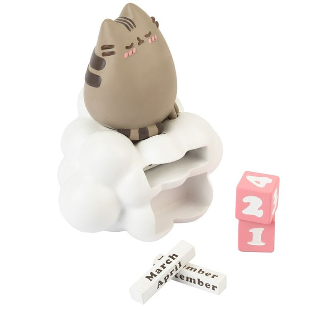 Détail du design coloré et des chiffres du calendrier perpétuel Pusheen en 3D