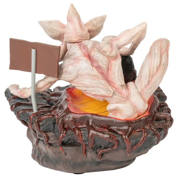 Détail du visage et des textures du Demogorgon sur le calendrier perpétuel 3D