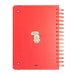 Vue ouverte du cahier Line Friends ERIK montrant les feuilles blanches au format A5 et la reliure wire-o métallique