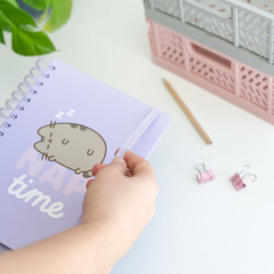 Poche intérieure pratique visible à l'intérieur du carnet Pusheen Moments ERIK