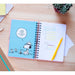 Pages blanches A5 du carnet Snoopy ERIK avec coins arrondis visibles