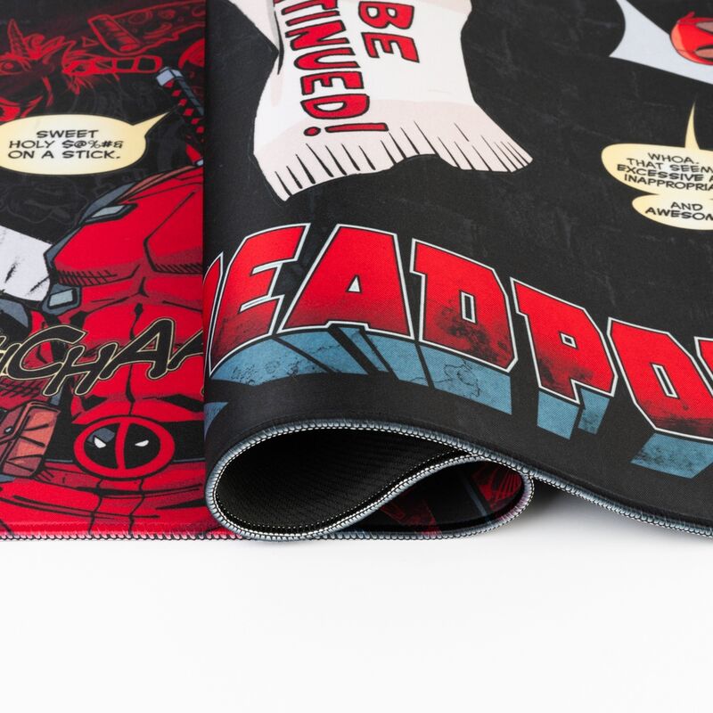 Présentation complète du tapis gaming Marvel Deadpool ERIK 80x35cm avec design exclusif