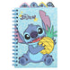 Vue de face du cahier A5 Disney Stitch ERIK avec couverture souple mate et illustration Stitch colorée