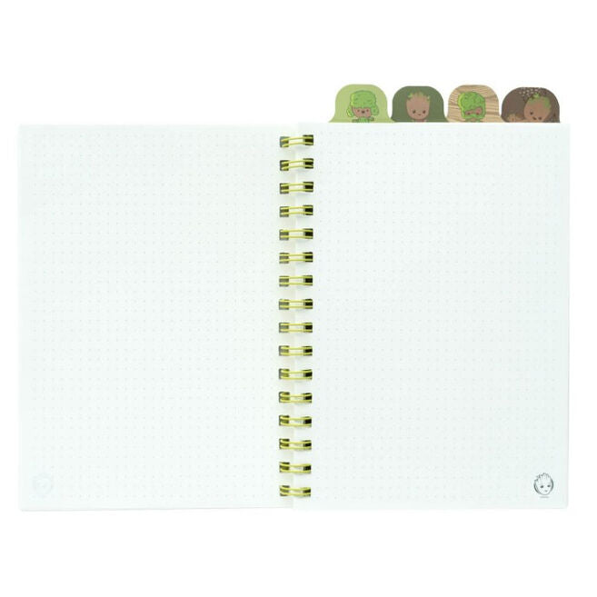 Vue de face du carnet A5 Marvel Groot ERIK avec couverture souple et design Groot