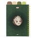Détail de la reliure wire-o robuste du carnet A5 Marvel Groot ERIK