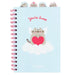Vue de face du cahier Pusheen Purrfect Love au format A5 avec couverture souple mate