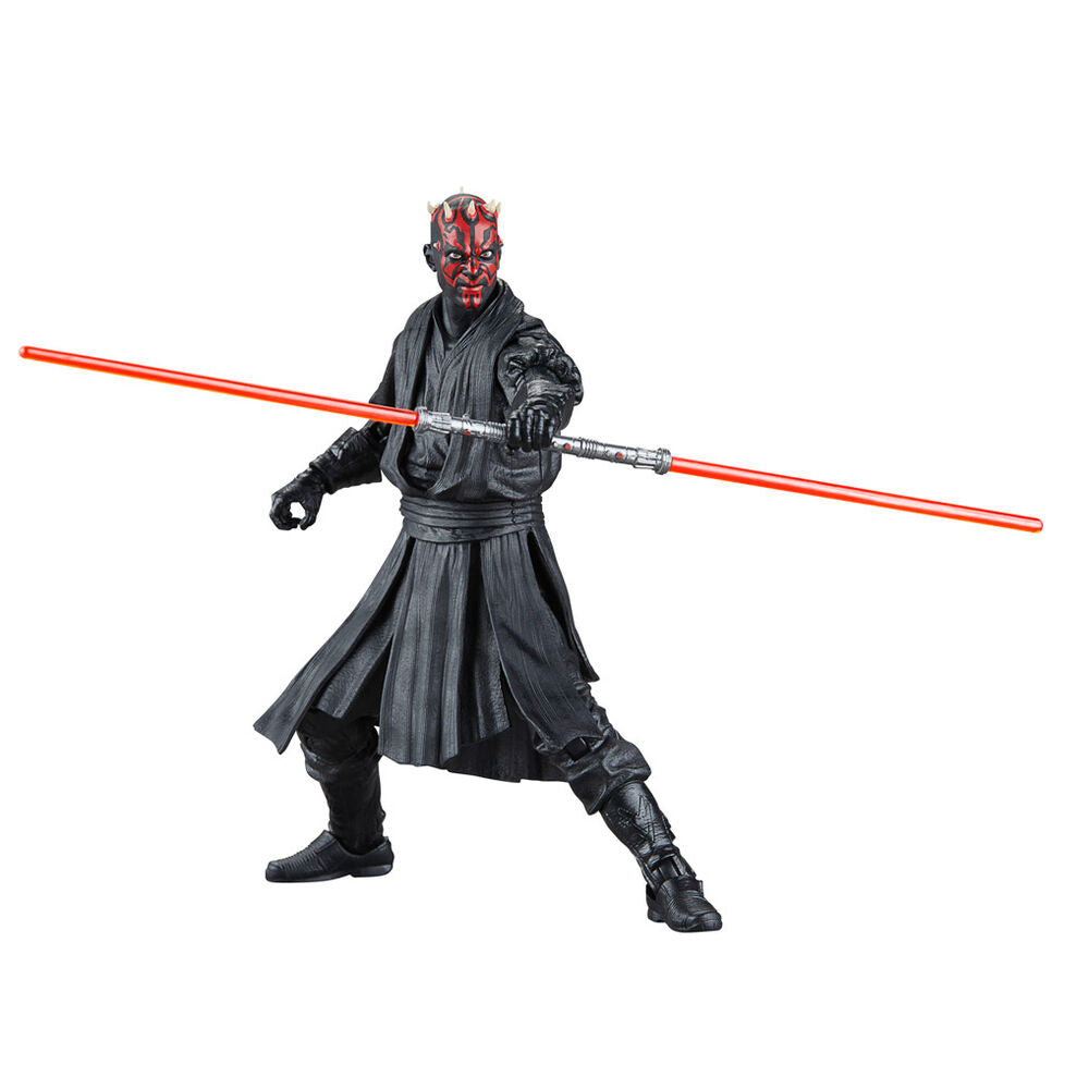 Vue arrière de la figurine montrant la cape et les détails du costume sombre