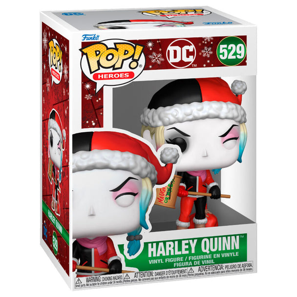 Figurine Funko POP Harley Quinn Holiday DC Comics de 9 cm dans sa boîte cadeau festive