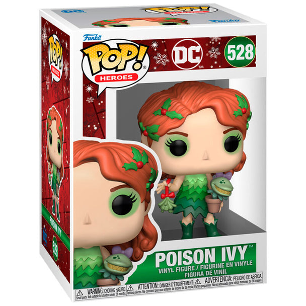 Figurine Funko POP Poison Ivy DC Comics édition Holiday de 9cm dans sa boîte cadeau avec détails festifs