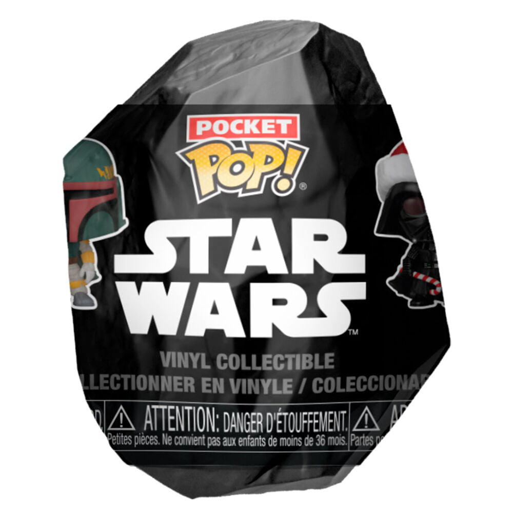 Figurine Funko Pocket POP Star Wars édition Noël, taille compacte 2,5 cm, vue de face avec détails festifs